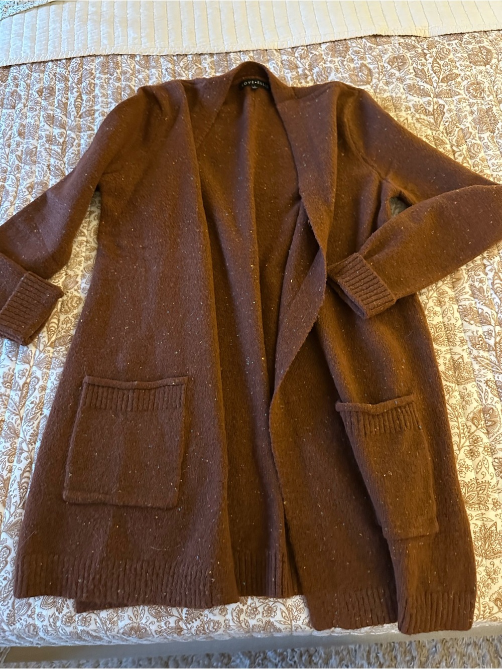 Soft Open-Front Brown Women's Cardigan Sweater